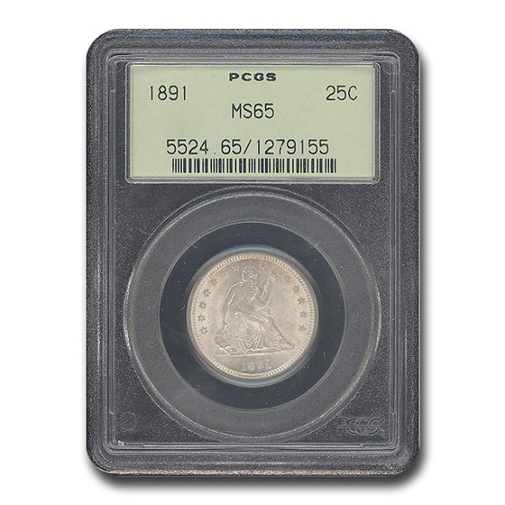 1891 Liberty Seated Quarter MS-65 PCGS 1891 Liberty Seated Quarter MS-65 PCGS